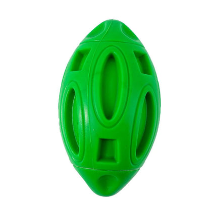 Soft & Durable Rubber Sounding Rugby Dog Ball