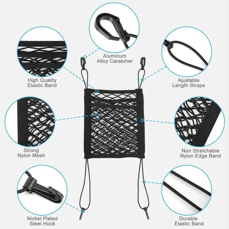 Pet Car Rear Isolation Mesh Net, Safety Divider, Dog & Cat Accessories for Travel Use