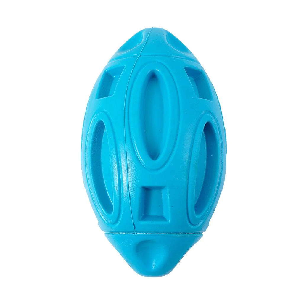 Soft & Durable Rubber Sounding Rugby Dog Ball