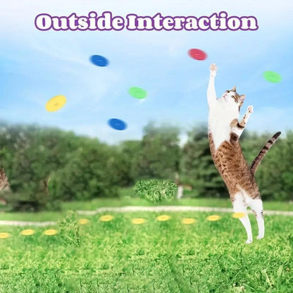 Interactive Cat Toy Launcher, 1 Count Battery Free Foam Plate Shooter, Fun Indoor Cat Toy, Pet Supplies for Small Cats and Dogs