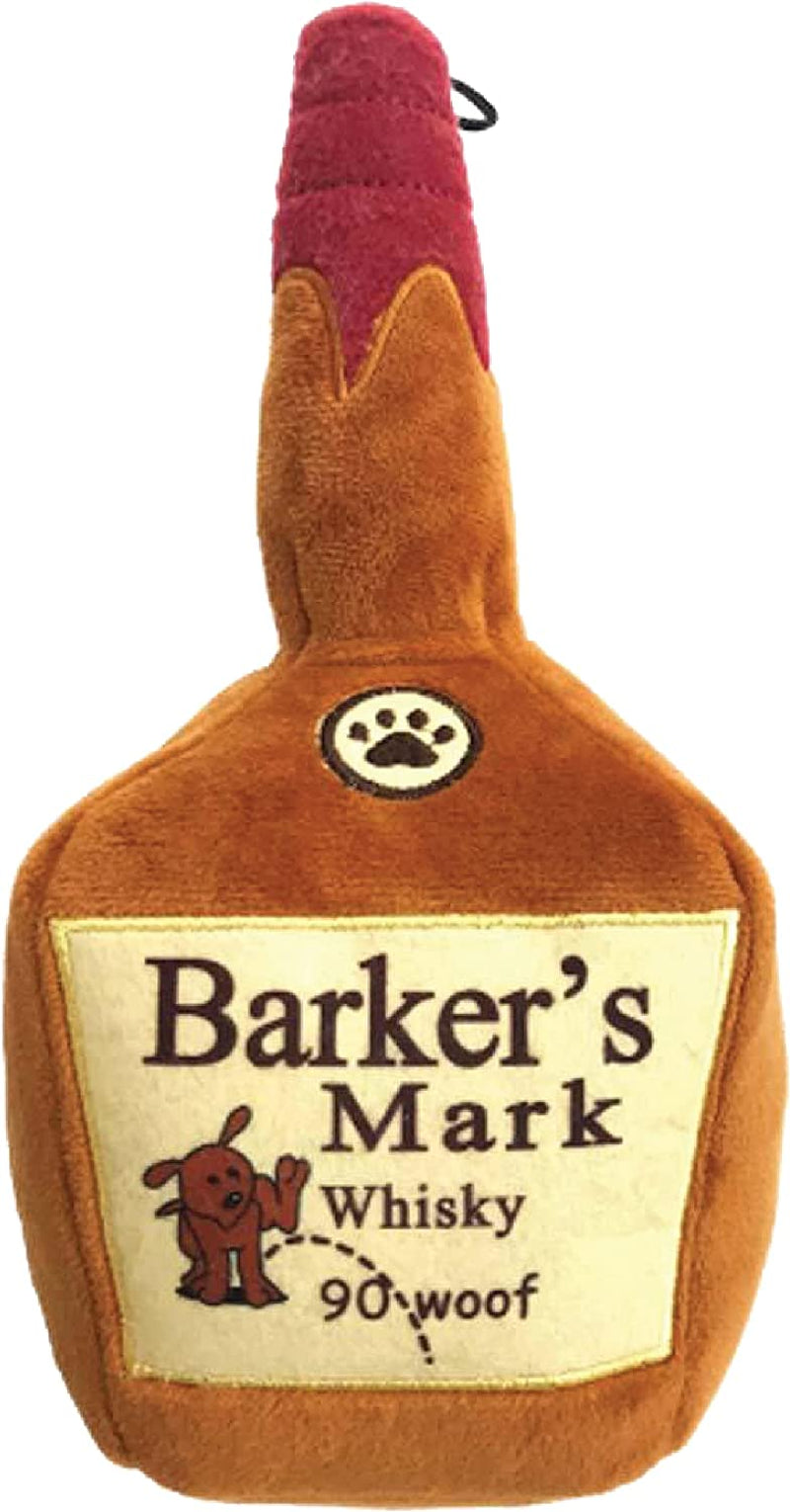 Huxley & Kent for Dogs | Barker'S Mark (Large) | Yappy Hour Funny Dog Toy | Power Plush Dog Toy with Squeaker | Dog Gift | Fun, Durable, and Safe | H&K Squeaky Dog Toy