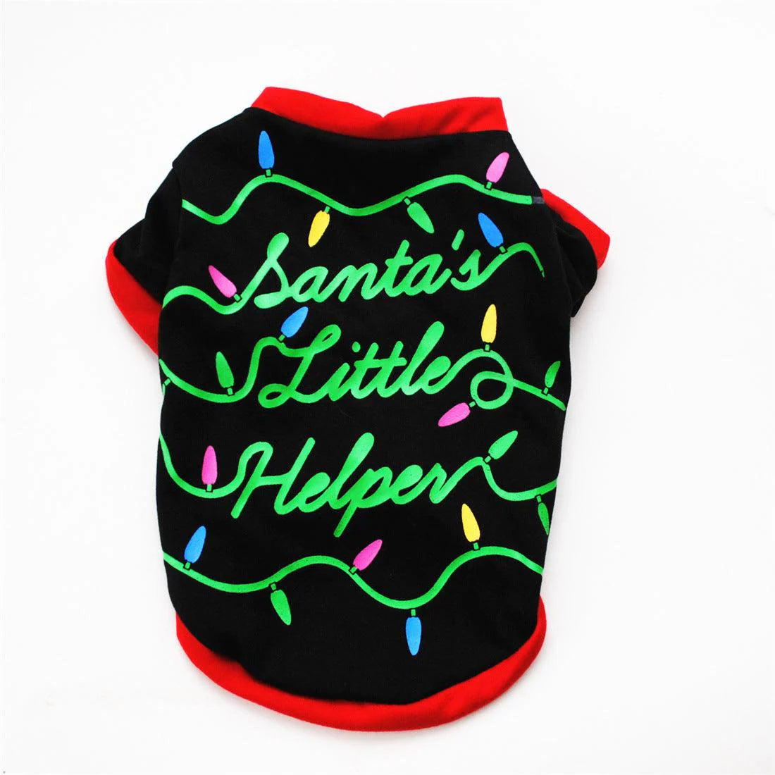 Festive Doggie Christmas Lights T-Shirt Vest