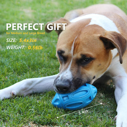 Soft & Durable Rubber Sounding Rugby Dog Ball