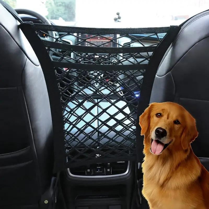 Pet Car Rear Isolation Mesh Net, Safety Divider, Dog & Cat Accessories for Travel Use