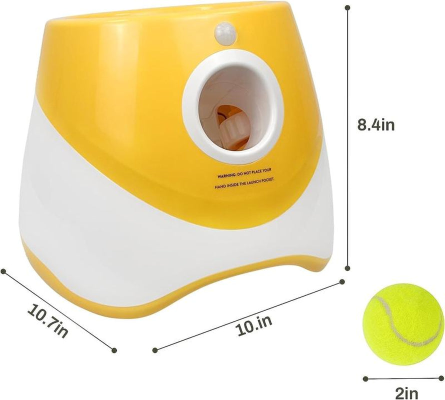 Automatic Dog Ball Launcher - Interactive Pet Trainer with 3 Tennis Balls & Adjustable Ranges for Outdoor Fun & Anti-Depression Enrichment!