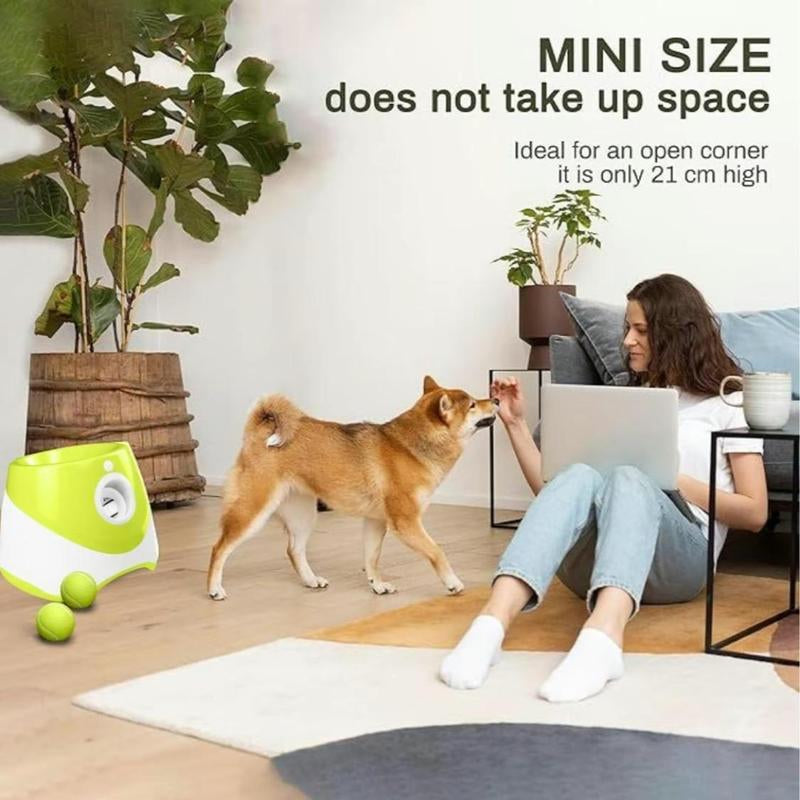 Automatic Dog Ball Launcher - Interactive Pet Trainer with 3 Tennis Balls & Adjustable Ranges for Outdoor Fun & Anti-Depression Enrichment!