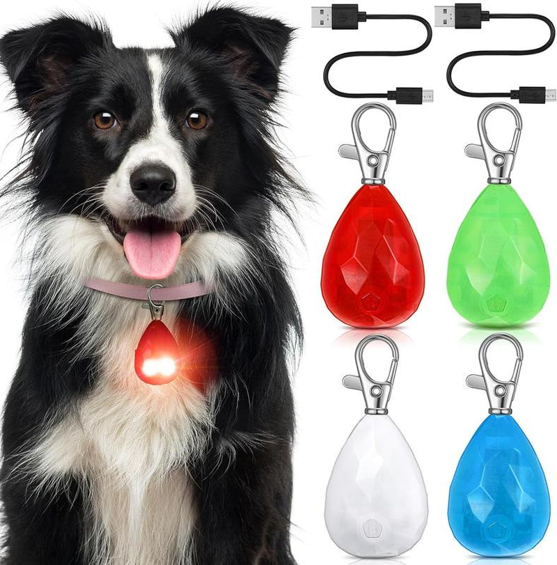 Pet Glow Pendant Collar Accessory with Rechargeable LED and Micro USB Interface